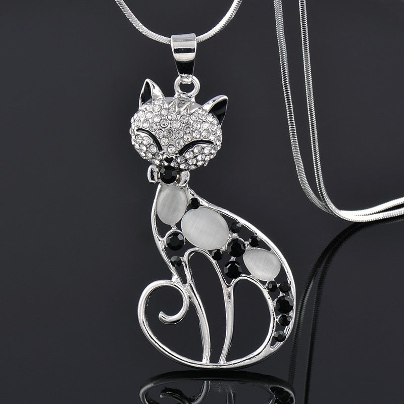 Kattornas Kärlek Halsband i Sterlingsilver och Zirconia.