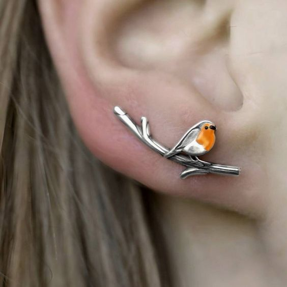 Vintage Birdie Silver Örhängen