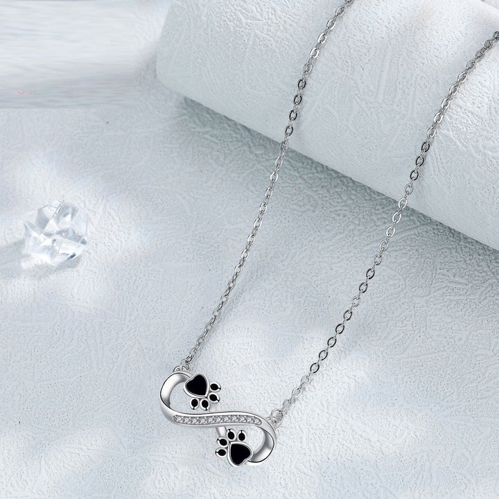 Infinity Tassen Hjärtpärl Halsband med Zirkonia