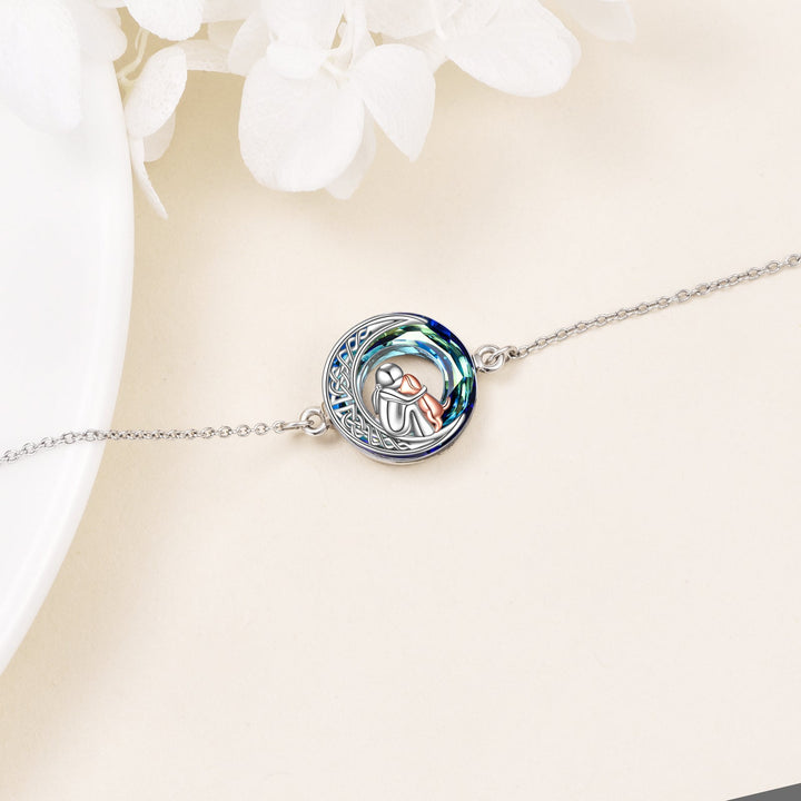 Justerbar hundhalsbandsarmband i sterling silver