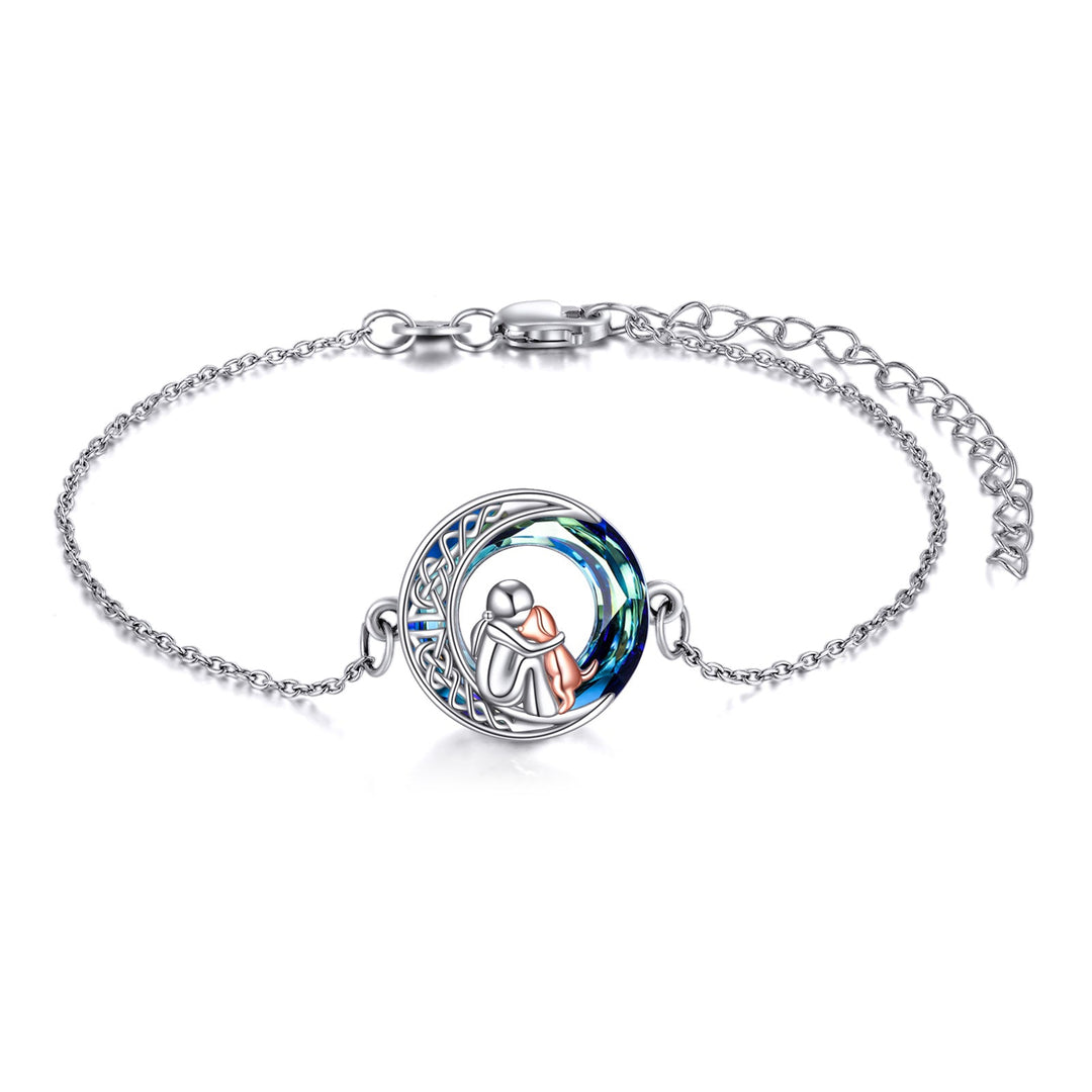 Justerbar hundhalsbandsarmband i sterling silver