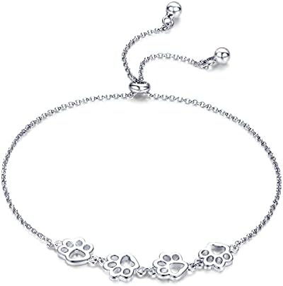 Sterlingsilver Tassavtryck armband – Justerbar passform