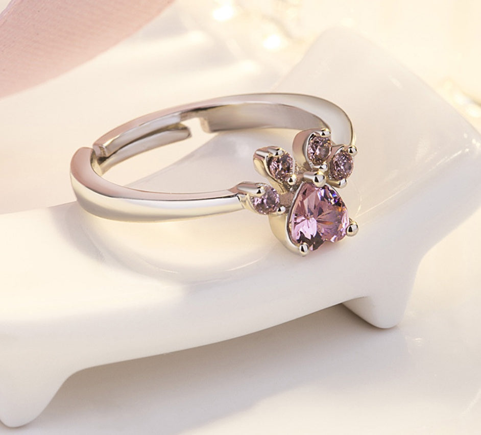 Roséguld tassel och tassel smyckeset – 4 delar med zirconiahjärta (Ring, Halsband, Örhängen, Armband)