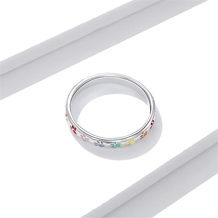 Ring i sterling silver med tassymotiv
