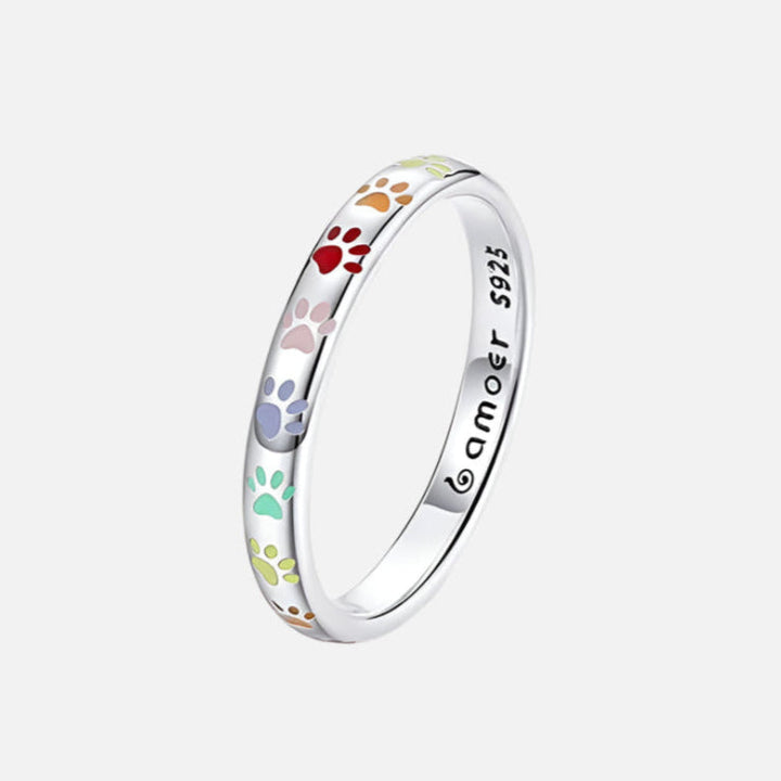 Ring i sterling silver med tassymotiv