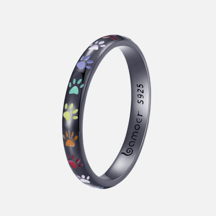 Ring i sterling silver med tassymotiv