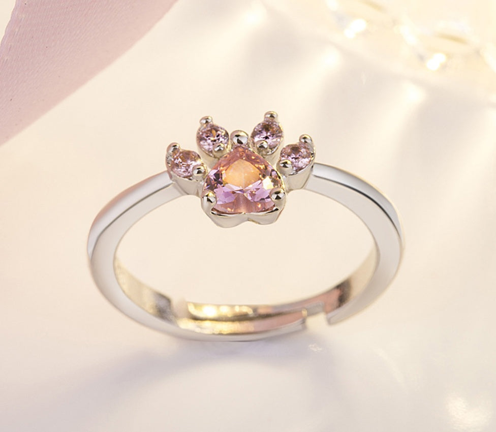 Roséguld tassel och tassel smyckeset – 4 delar med zirconiahjärta (Ring, Halsband, Örhängen, Armband)