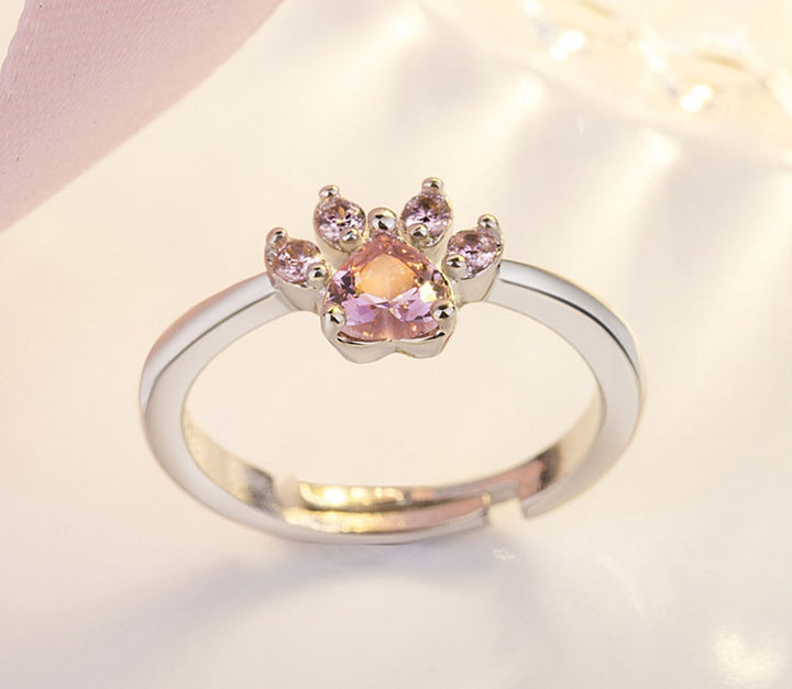 Roséguld tassel och tassel smyckeset – 4 delar med zirconiahjärta (Ring, Halsband, Örhängen, Armband)