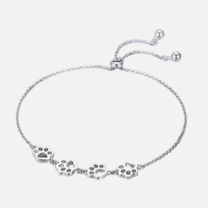Sterlingsilver Tassavtryck armband – Justerbar passform