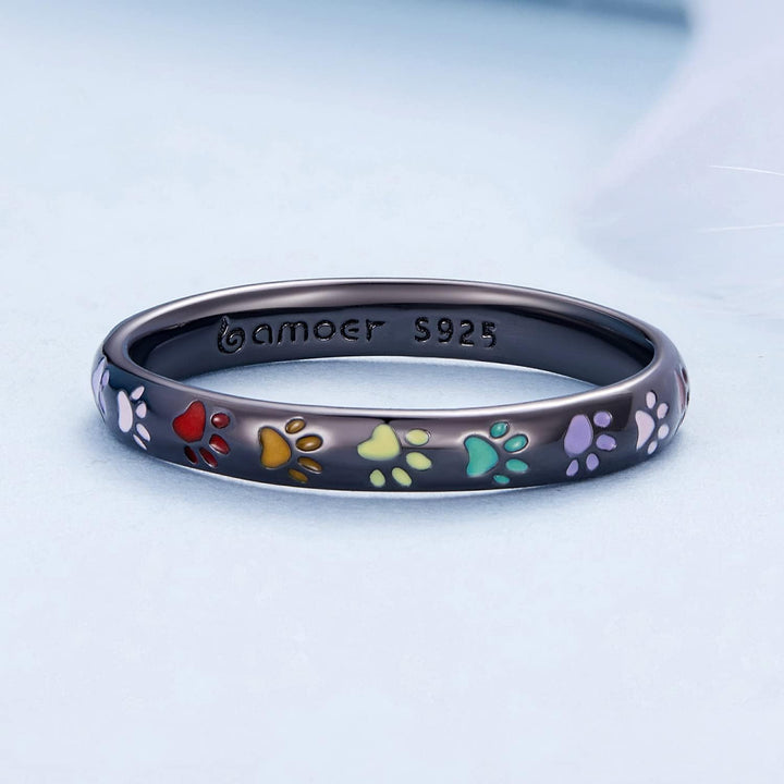 Ring i sterling silver med tassymotiv