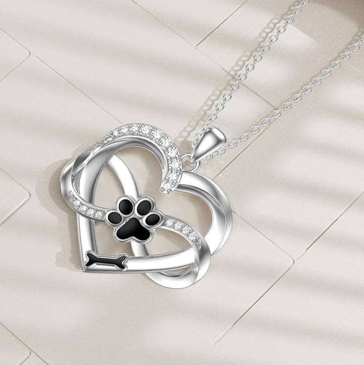 Infinity Hjärt- & Pälskedja i 925 Sterling Silver med Zirkonia