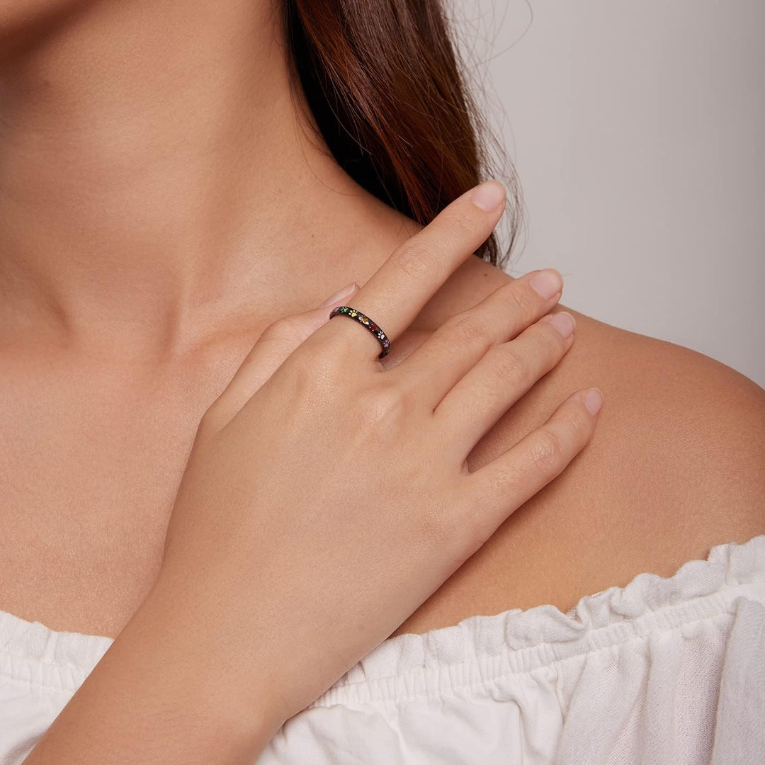 Ring i sterling silver med tassymotiv