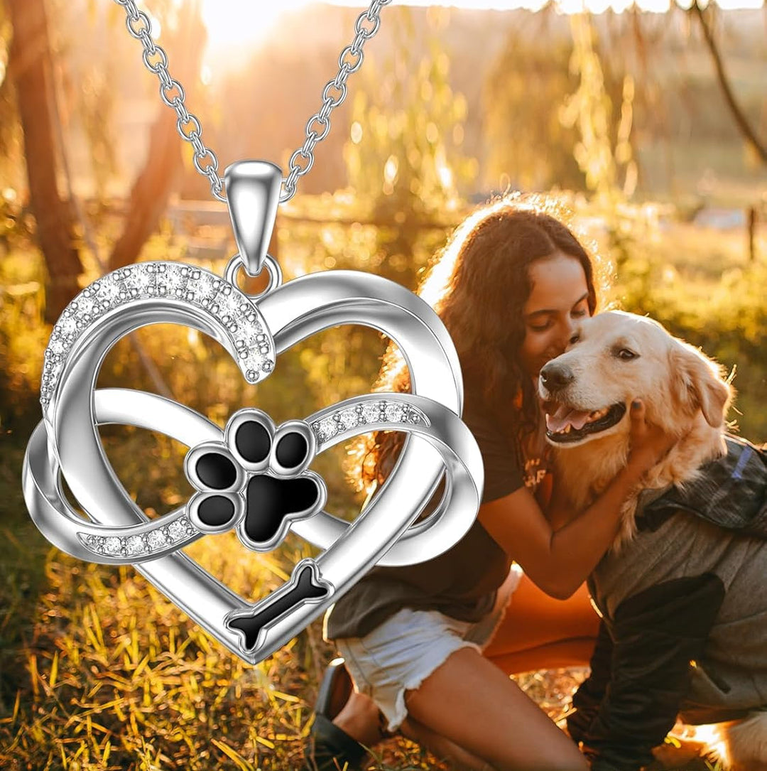 Infinity Hjärt- & Pälskedja i 925 Sterling Silver med Zirkonia