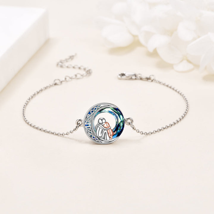Justerbar hundhalsbandsarmband i sterling silver