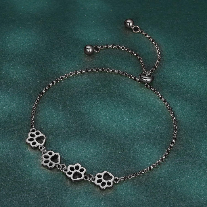 Sterlingsilver Tassavtryck armband – Justerbar passform