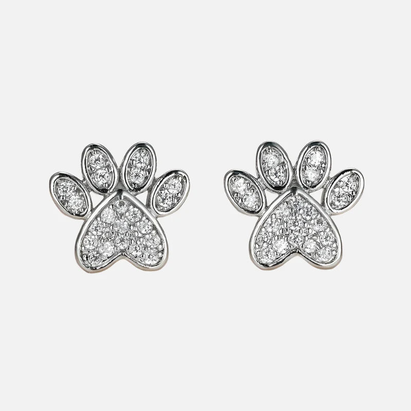 Vit zirkonia tassar – hjärtformad design