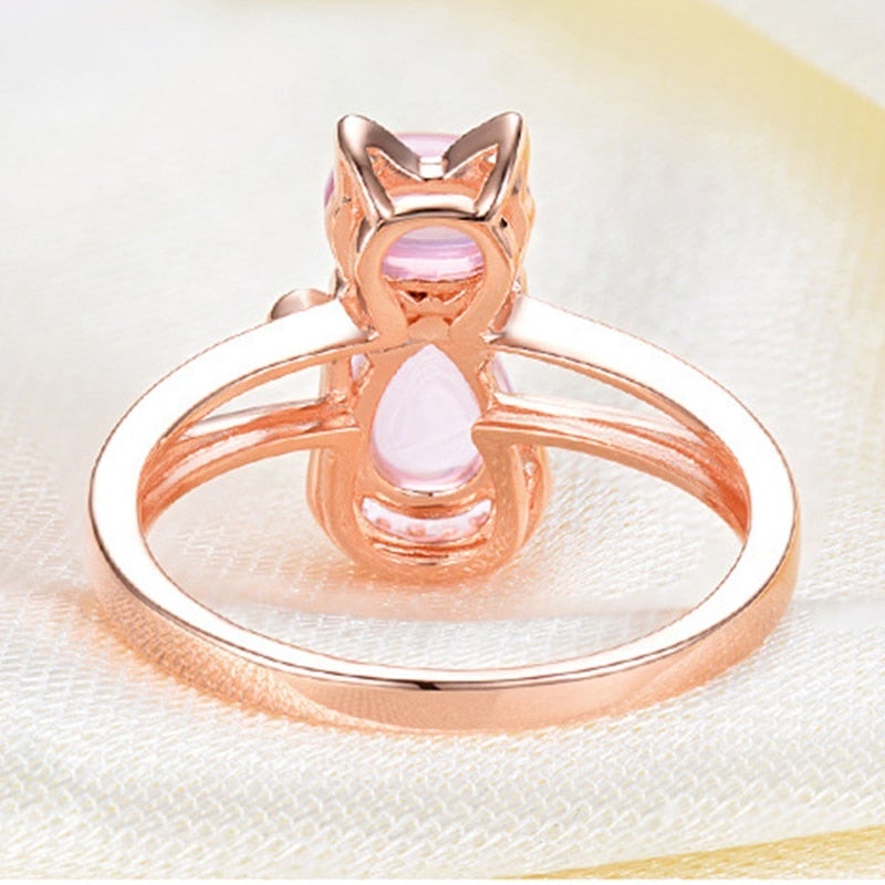 Kattring i roséguld