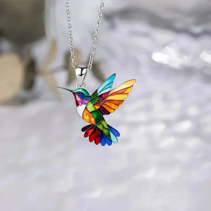 Vackert kolibri-halsband med bonusörhängen – Begränsat tids erbjudande