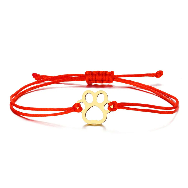 Tasselarmband med tassar – Justerbar i svart och rött design