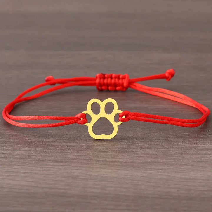 Tasselarmband med tassar – Justerbar i svart och rött design