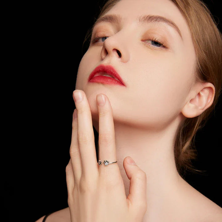 925 Sterling Silver Pälskloster – Justerbar med Zirconia & Emalj
