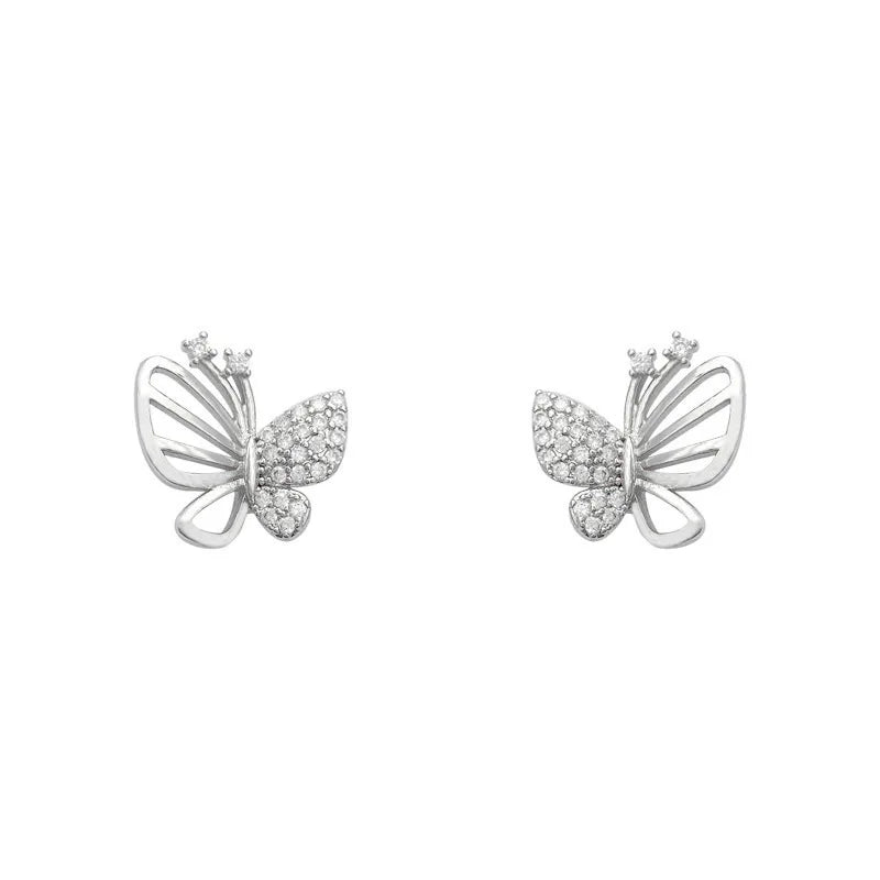 Elegant Zirkonfjäril studsörhängen