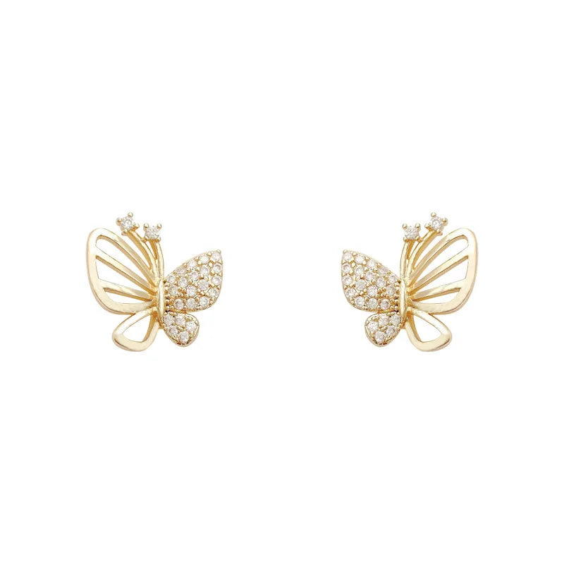 Elegant Zirkonfjäril studsörhängen