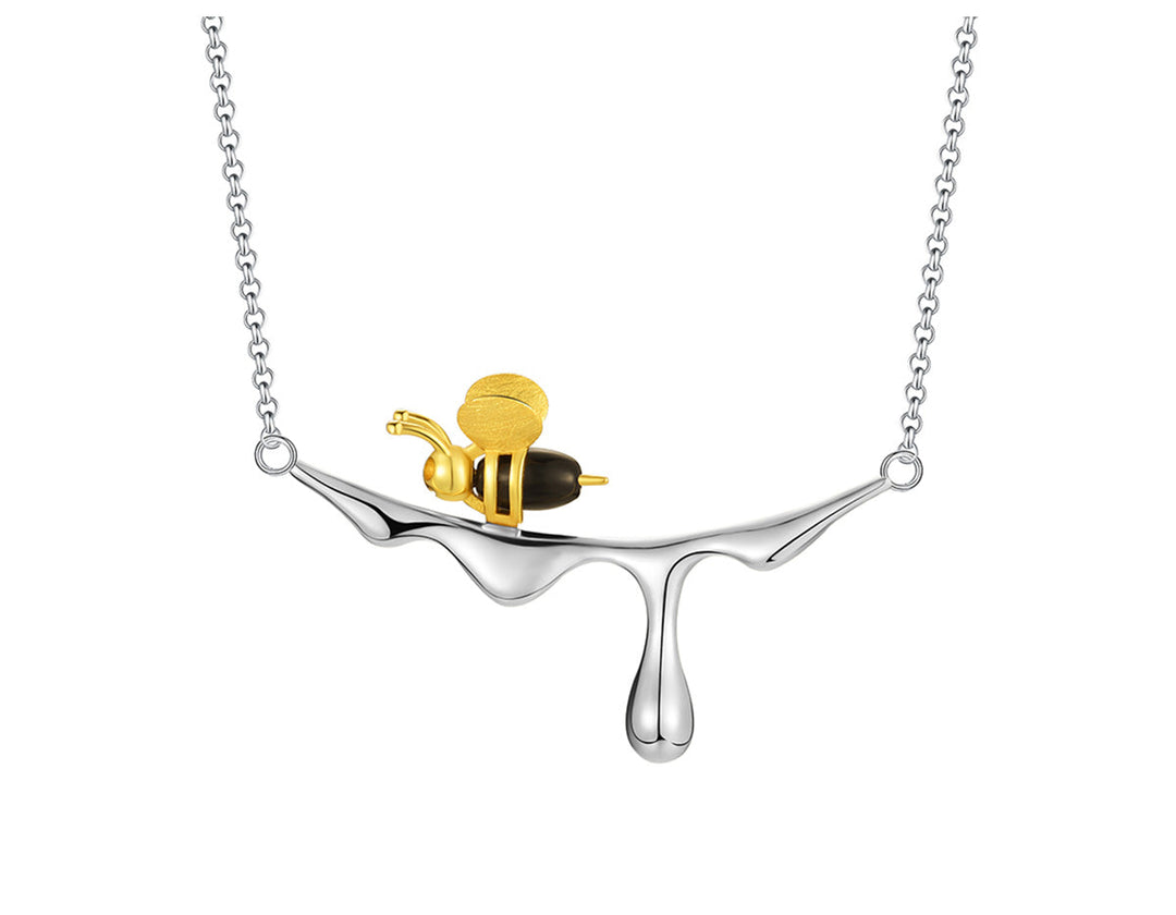 Droppande honung och bi halsband