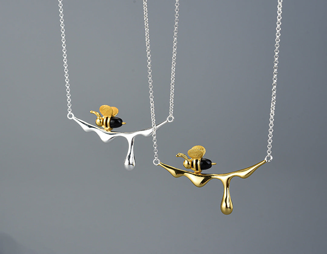 Droppande honung och bi halsband