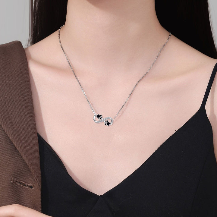 Infinity Tassen Hjärtpärl Halsband med Zirkonia