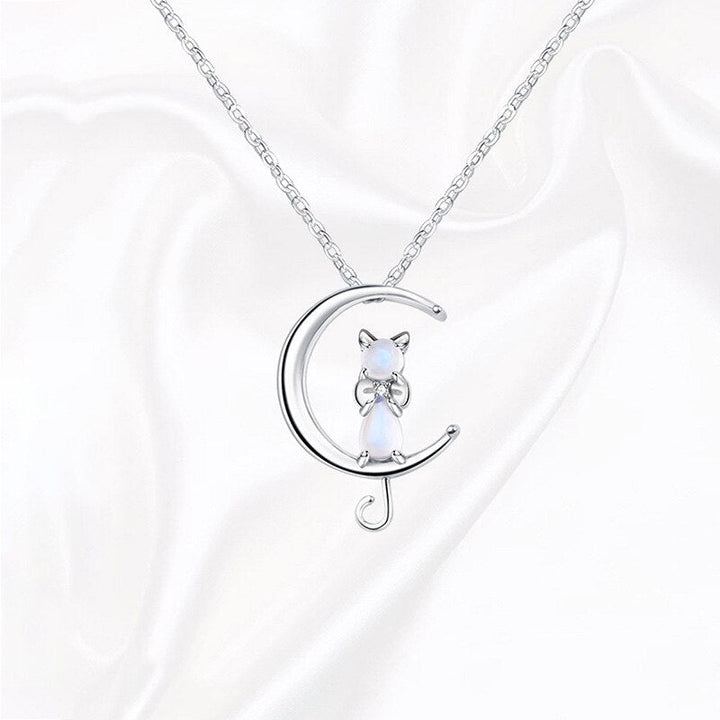 Månstenscrescents och katt halsband