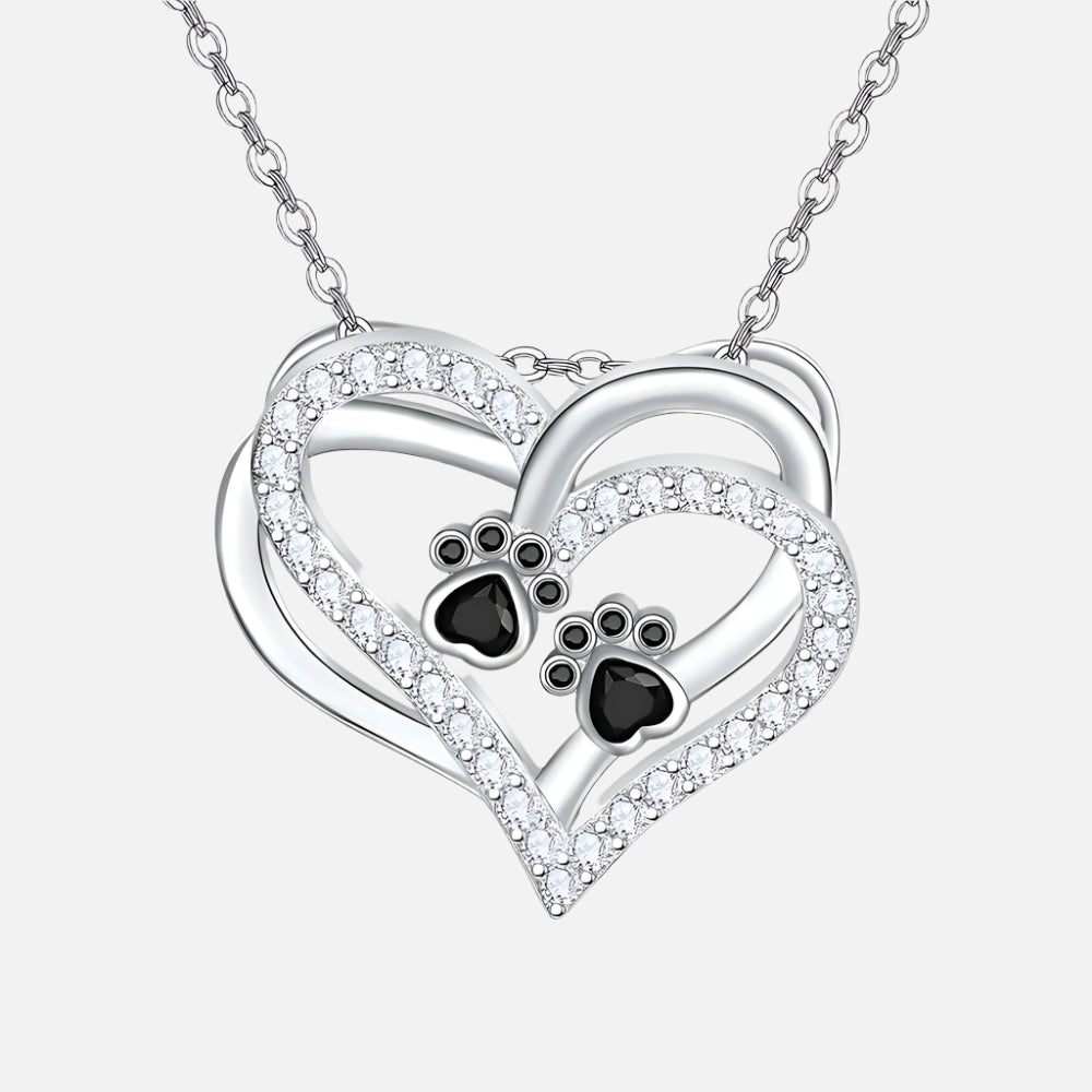 Hundtass Hjärtanhalsband med Zirconia