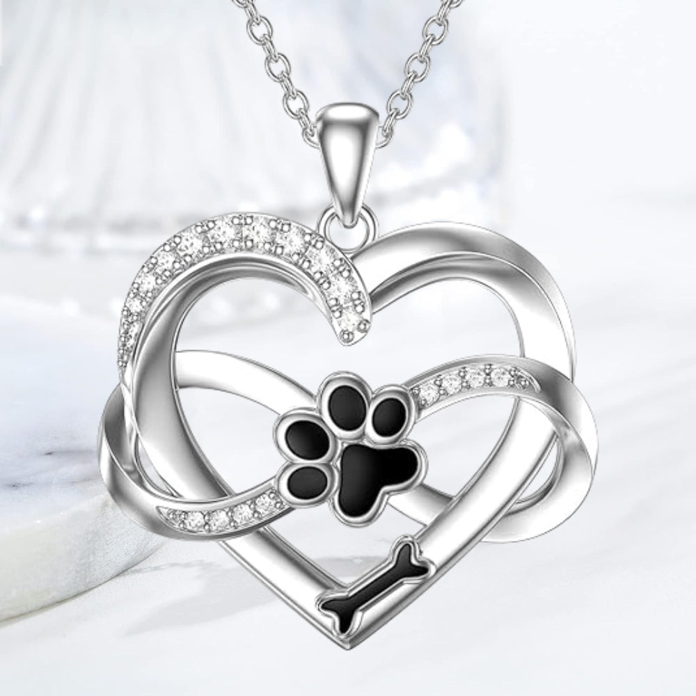 Infinity Hjärt- & Pälskedja i 925 Sterling Silver med Zirkonia