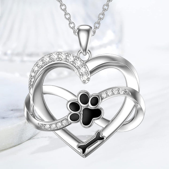 Infinity Hjärt- & Pälskedja i 925 Sterling Silver med Zirkonia